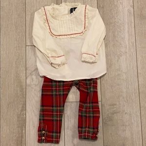 Girls Janie and Jack Christmas outfit